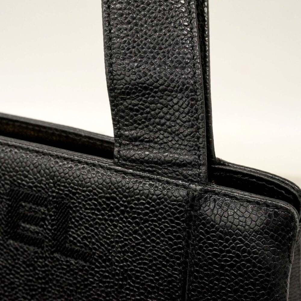 CHANEL Black Caviar Leather Tote Bag - Picture 10 of 12